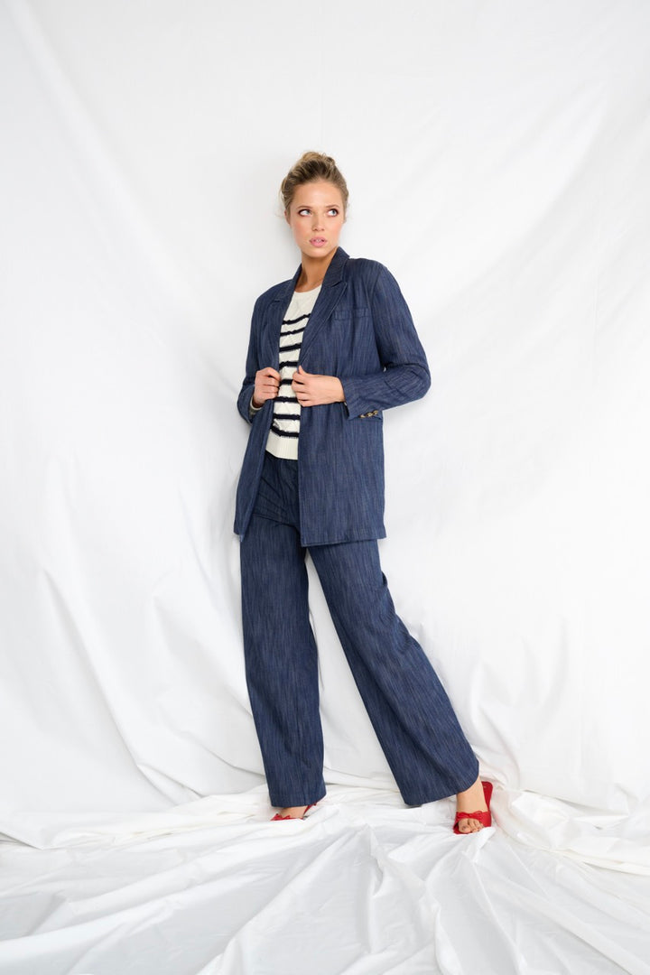 K-design - Pull in marine stijl (A800Ecru) - What Els!