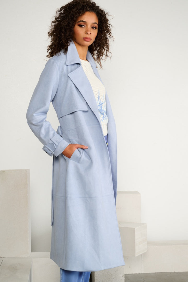 K-design - Cargo broek in satijn look (A673Blue bonnet) - What Els!