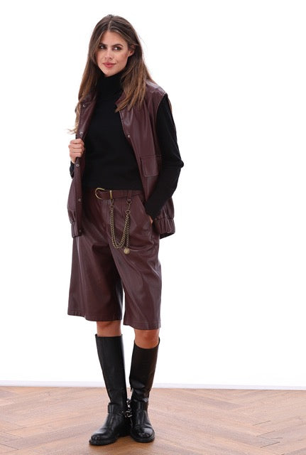 K-Design - Vegan lederen bermuda (B757)