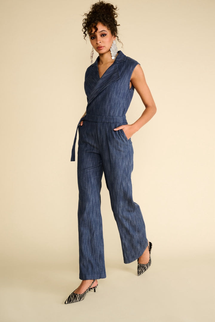 K-design - Jumpsuit in jeans look (A736Dark blue jeans) - What Els!