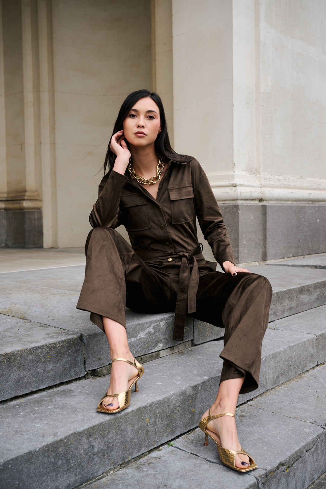 K-design - Vegan daim cargo jumpsuit - What Els!