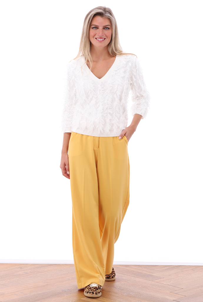K-design - Effen broek avec rits