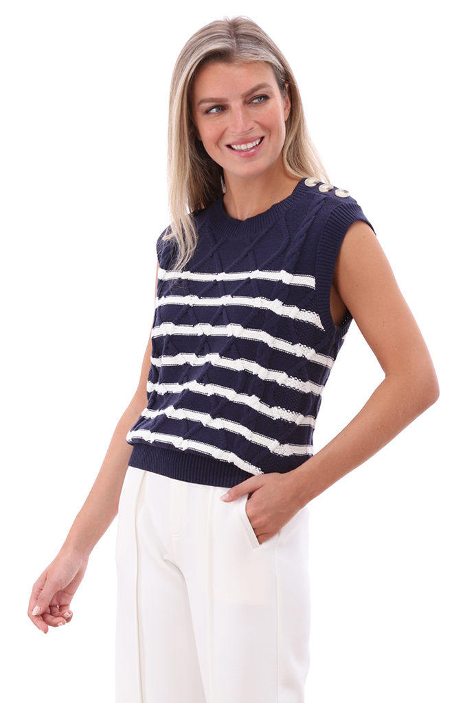 K-design - Broek met plooi (A703Ecru) - What Els!