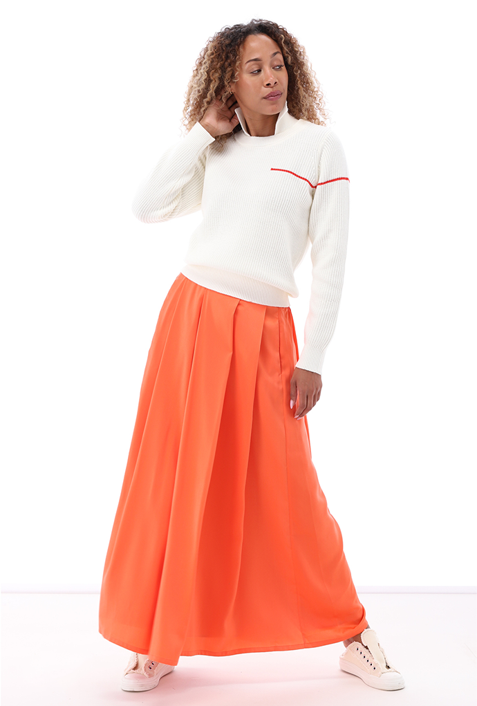 K-design - Rok met plooien (A677Orangeade) - What Els!