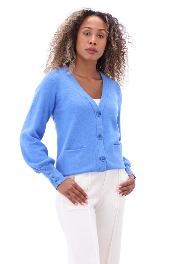 K-design - Cardigan met V-hals en zakjes (A830Marina) - What Els!