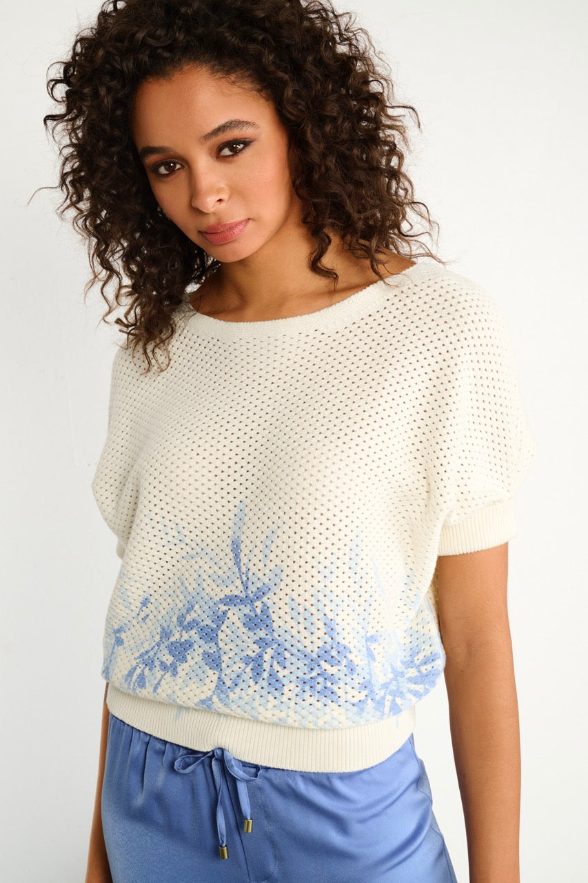 K-design - Cargo broek in satijn look (A673Blue bonnet) - What Els!