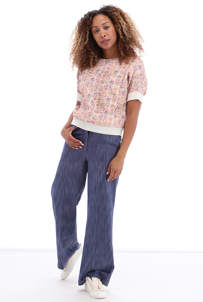 K-design - Broek in jeans look (A733Dark blue jeans) - What Els!