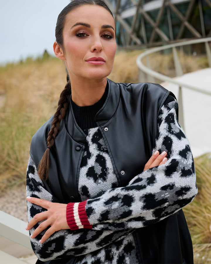 K-Design - Vegan lederen bomber jas (B759)