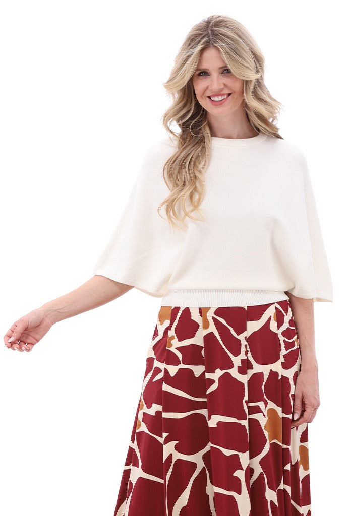 K-Design - Rok met plooien & design (B301)