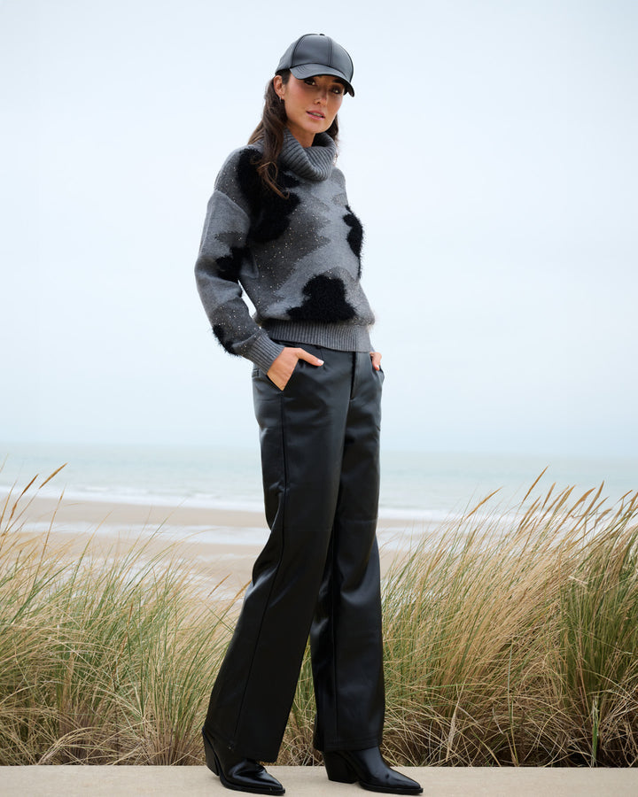 K-Design - Vegan lederen broek met bijpassende riem (B751)