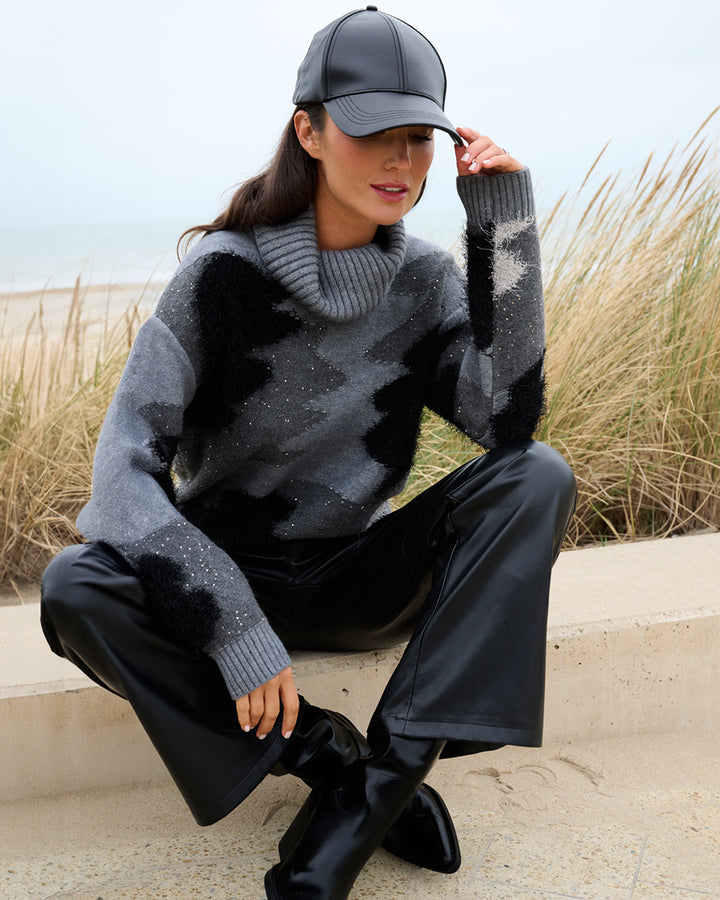 K-Design - Vegan lederen broek met bijpassende riem (B751)