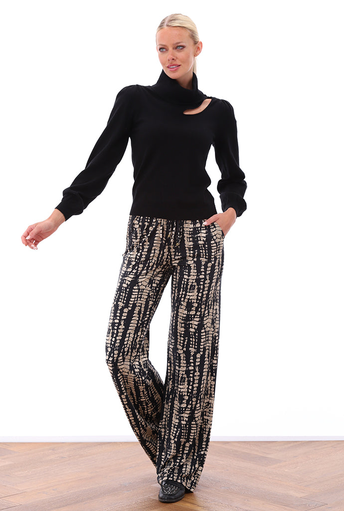 K-design - Broek met print en trekkoord - What Els!