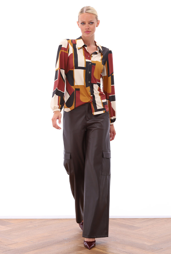 K-design - Vegan lederen cargo broek - What Els!