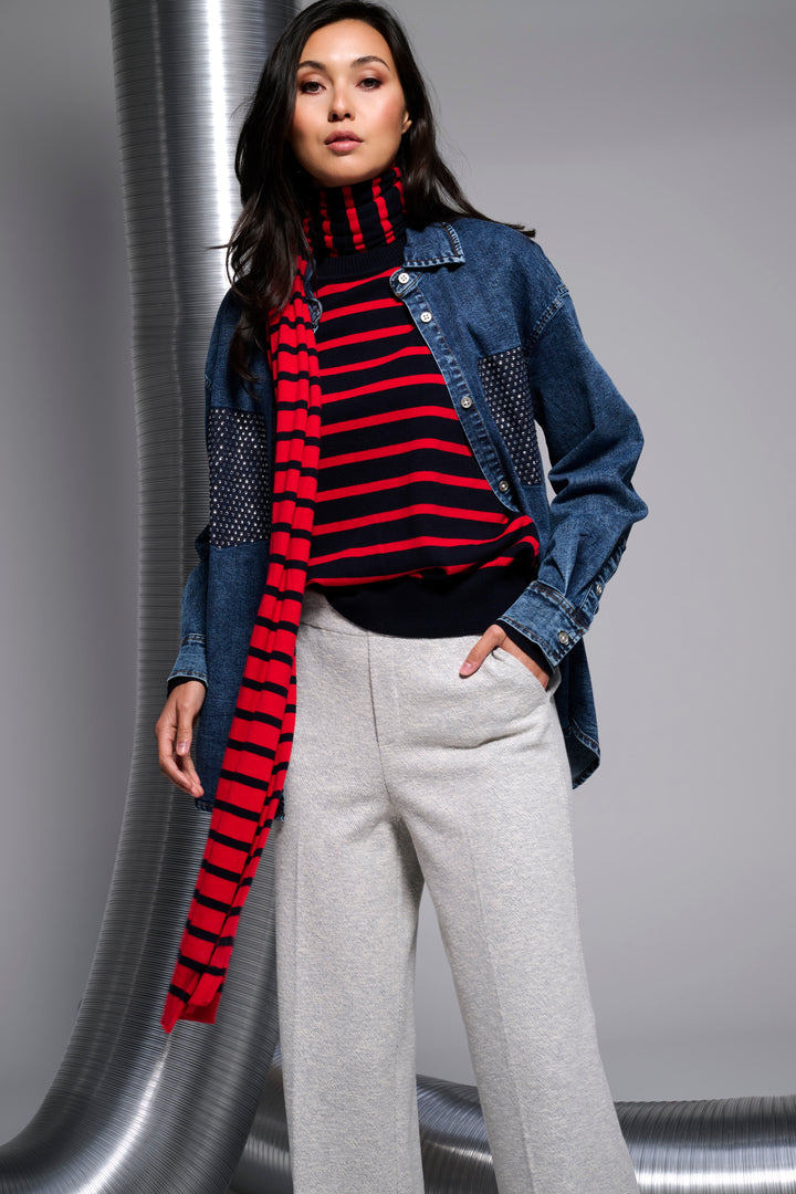 You're My Lobster — Jeanshemd met strass — publicity blue denim knit