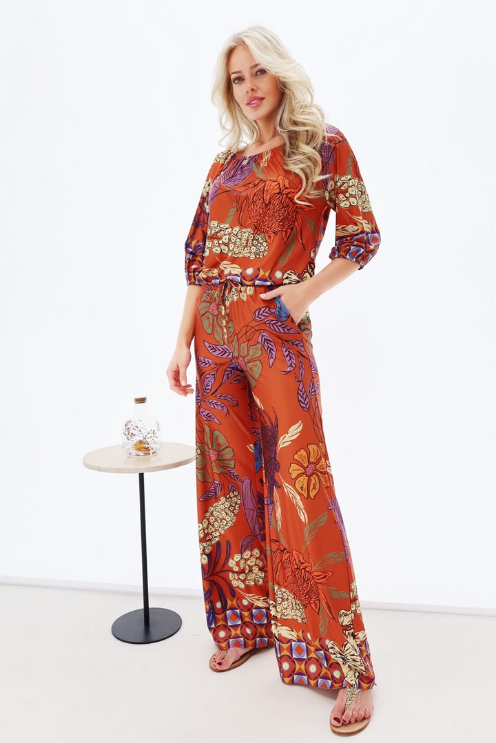 K-design - Topje off shoulder met print (Y140) - What Els!