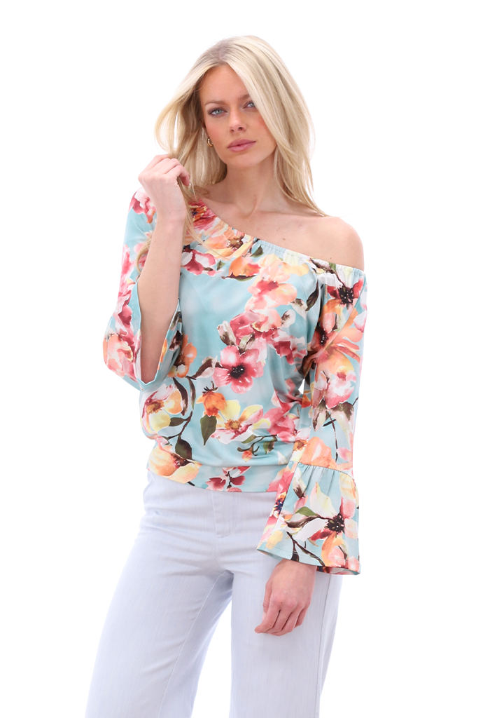 K-design - Off shoulder top met print (A201P988) - What Els!