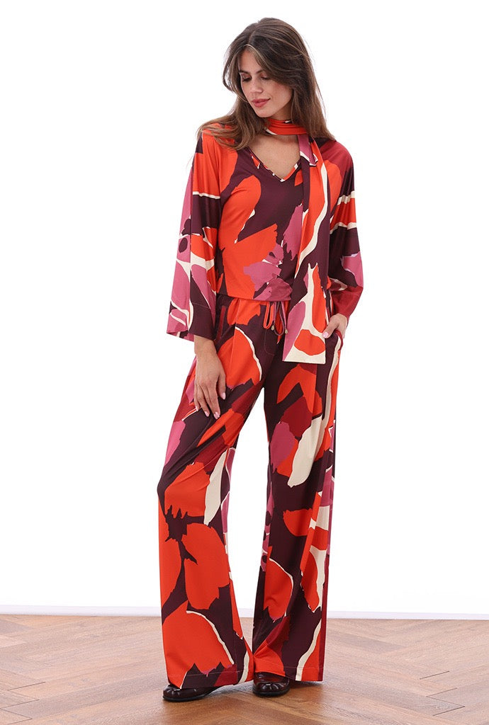 K-Design - Wijde broek met design (B101)