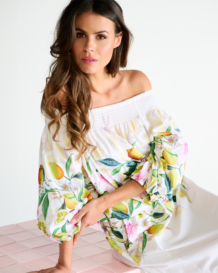 You're my lobster - Off shoulder top met print (C351L)