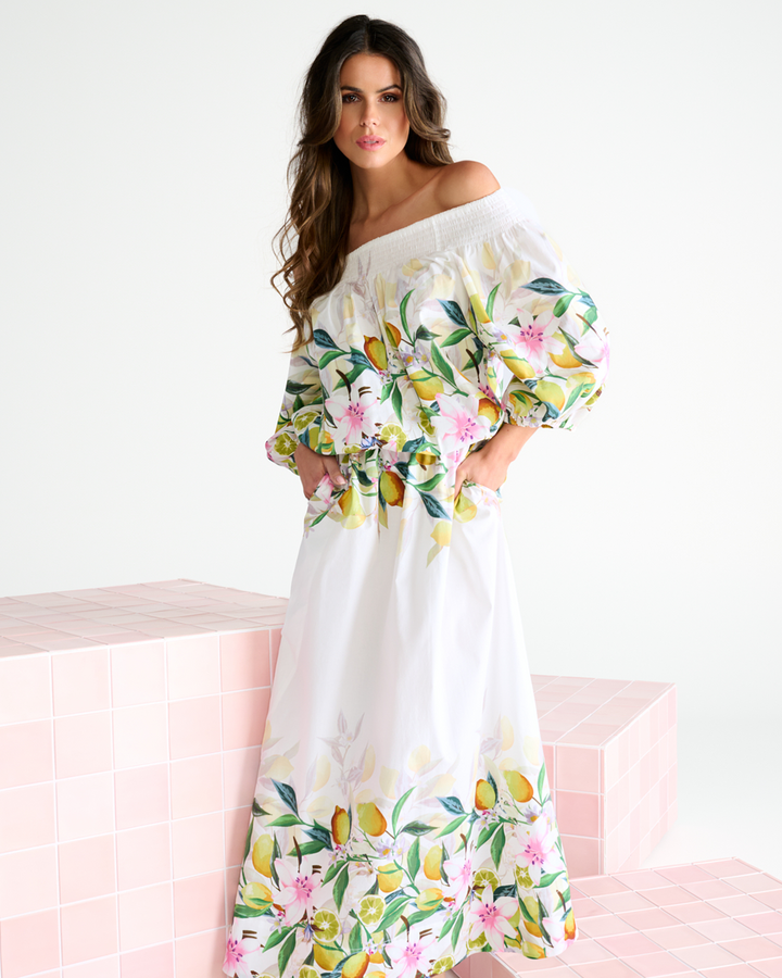 You're my lobster - Off shoulder top met print (C351L)