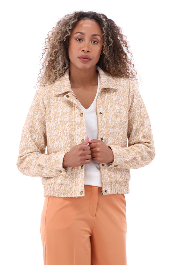 K-design - Effen broek met rits (A601Coral gold) - What Els!