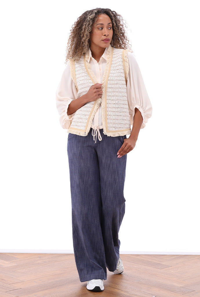 K-design - Gilet met franjes (A873P972) - What Els!