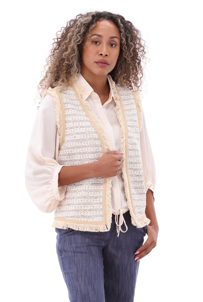 K-design - Blouse in satijn look (A674Birch) - What Els!