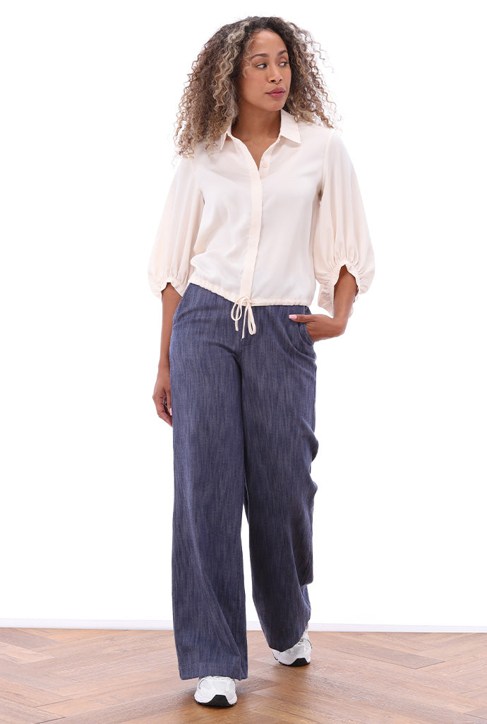 K-design - Blouse in satijn look (A674Birch) - What Els!