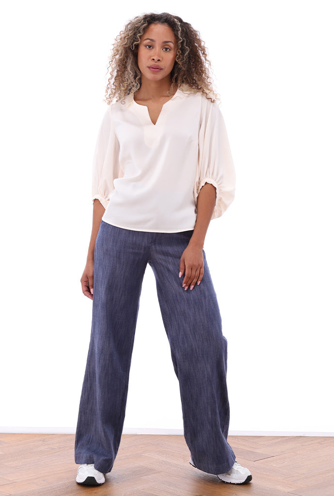 K-design - Top in satijn look (A676Birch) - What Els!