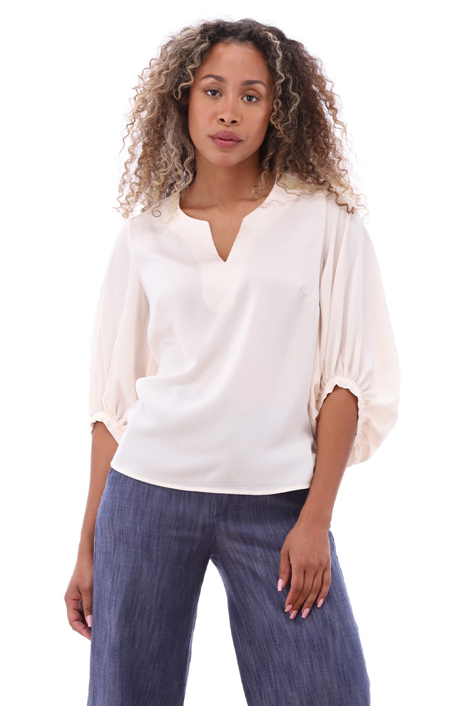 K-design - Top in satijn look (A676Birch) - What Els!