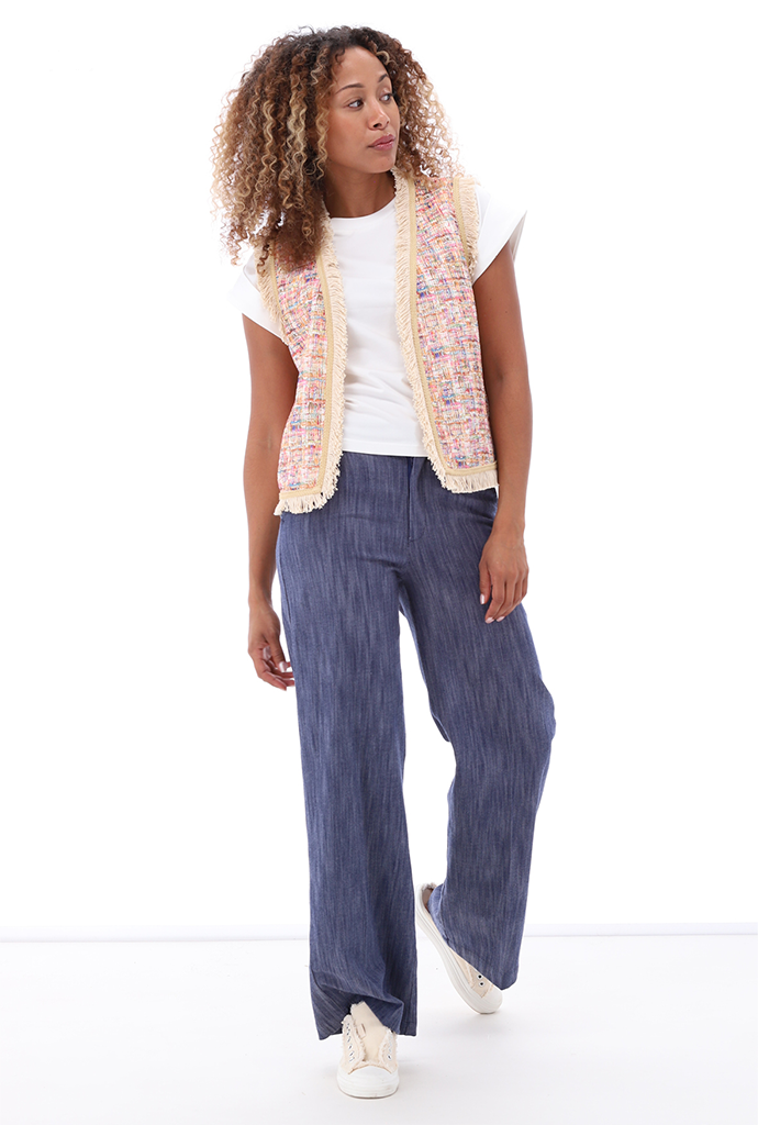 K-design - Gilet met franjes (A873P973) - What Els!