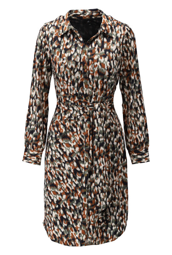 K-design - Mini dress met print en speciale riem (X128) - What Els!