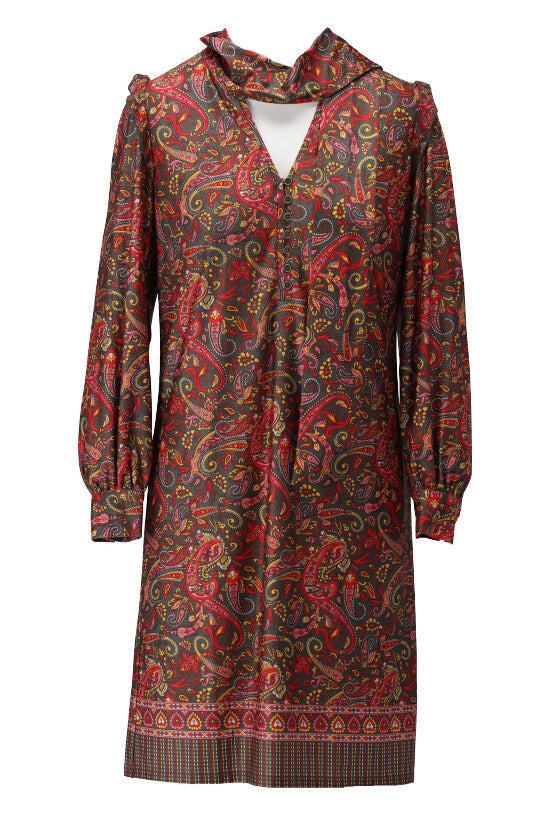 K-design - Mini dress met print en sjaaltje (X217) - What Els!