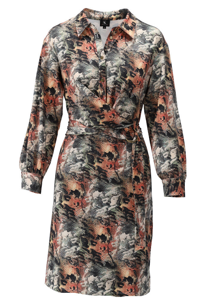 K-design - Mini dress met print (X300) - What Els!