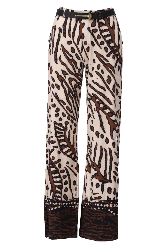 K-design - Broek met print en bijpassende riem - What Els!