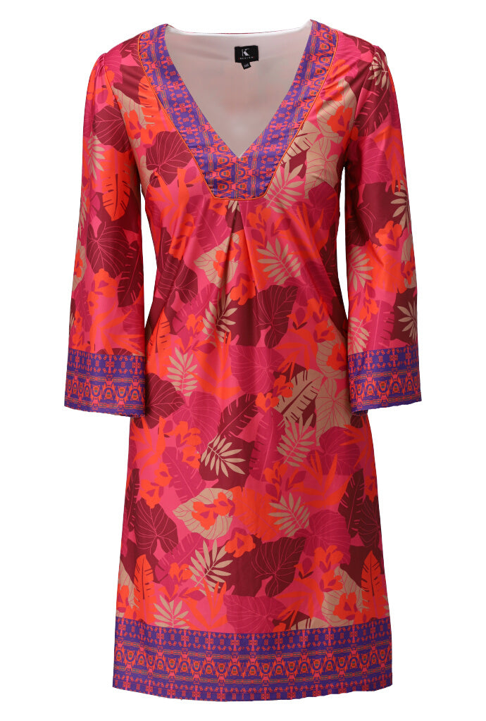 K-design - Mini dress met print en V-hals - What Els!