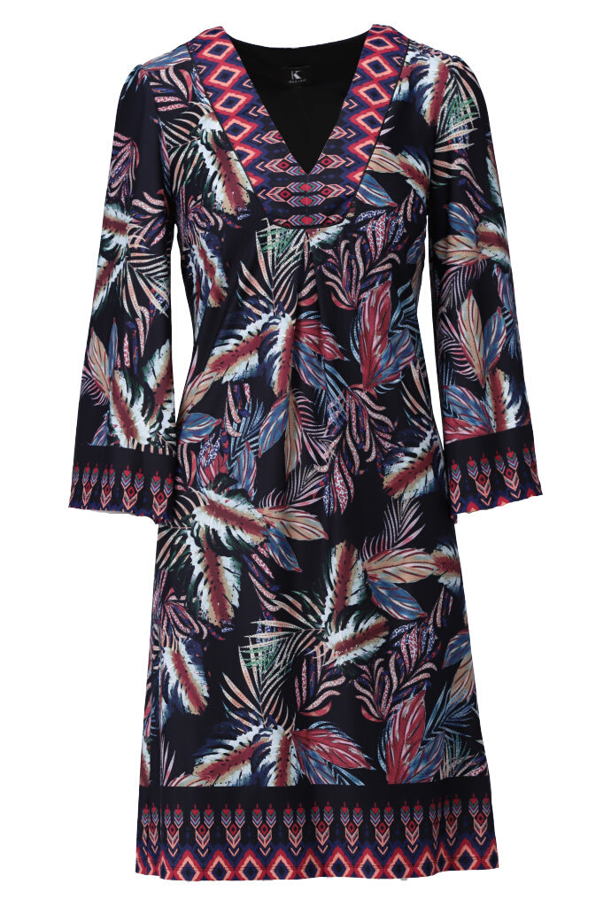 K-design - Mini dress met print en V-hals - What Els!