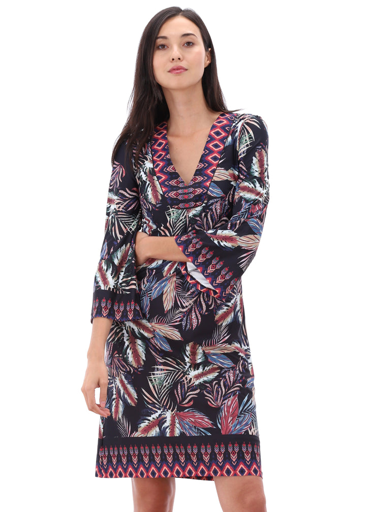 K-design - Mini dress met print en V-hals - What Els!