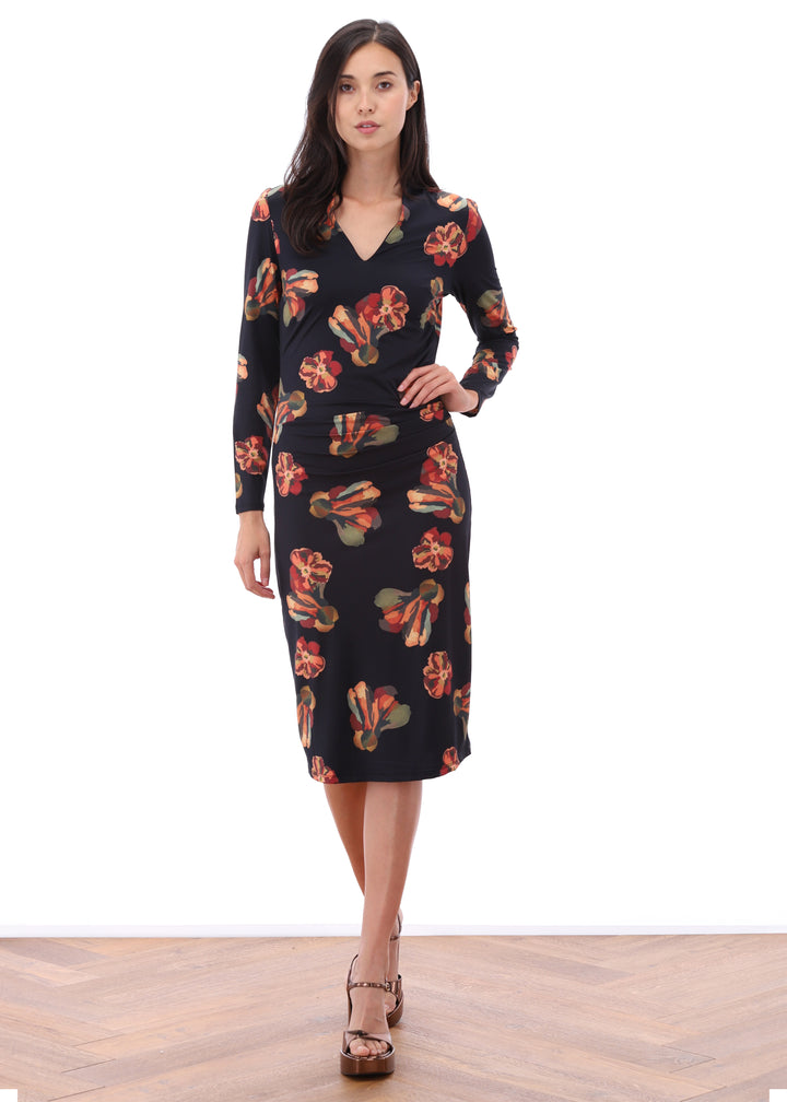 K-design - Midi dress met print en V-hals - What Els!