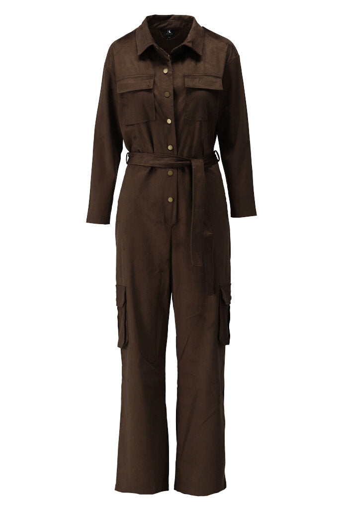 K-design - Vegan daim cargo jumpsuit - What Els!