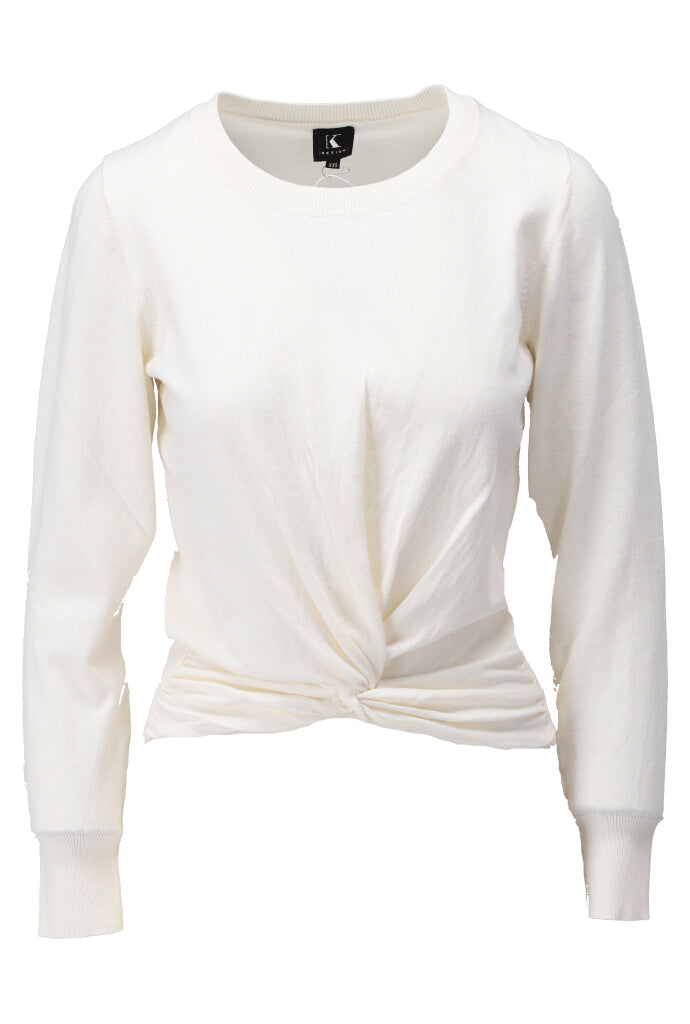 K-design - Pull met ronde hals en speciale knoop - What Els!