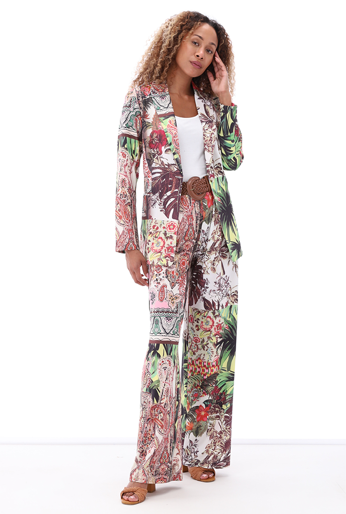 K-design - Broek met print en bijpassende riem (A331P939)