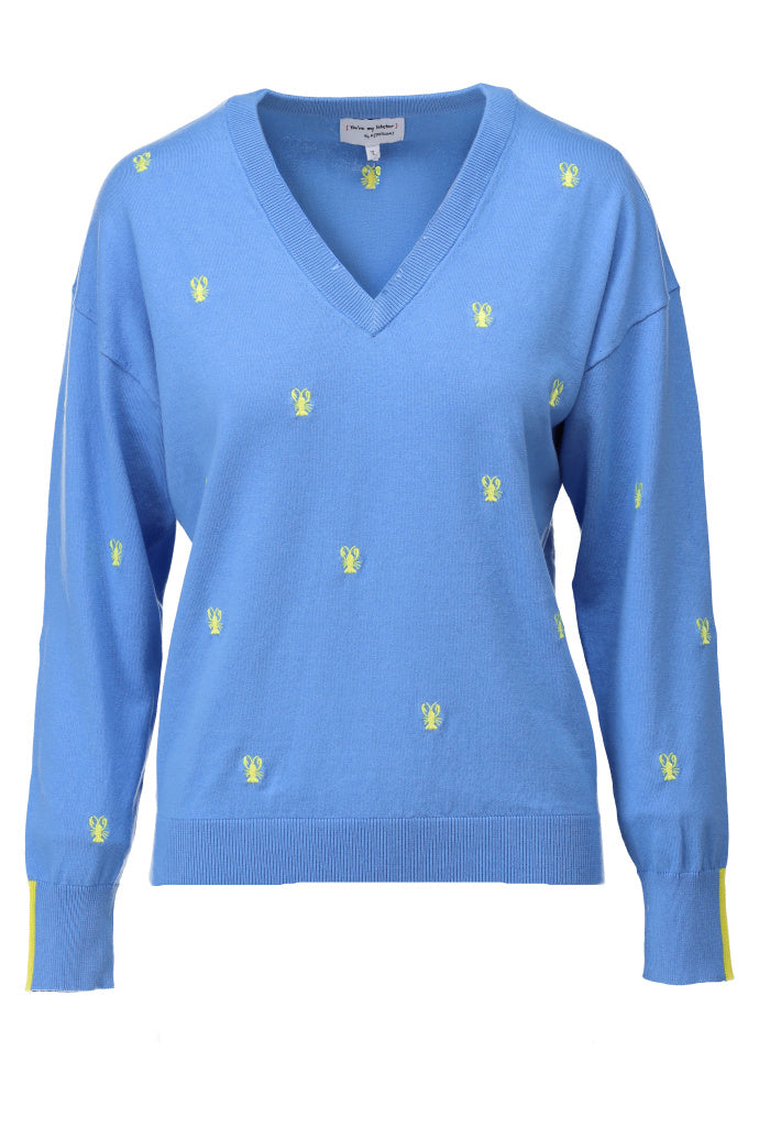 You're my lobster - V hals pull met kreeftjes (C830L)