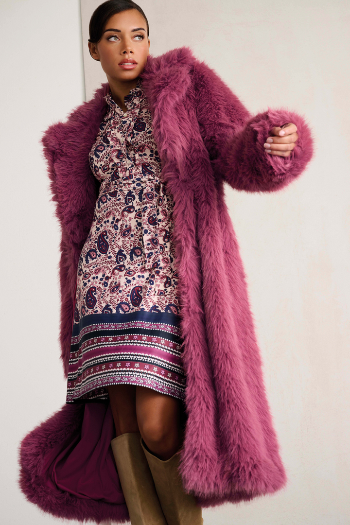 K-design - Mini dress met print en stoffen riem (X704) - What Els!