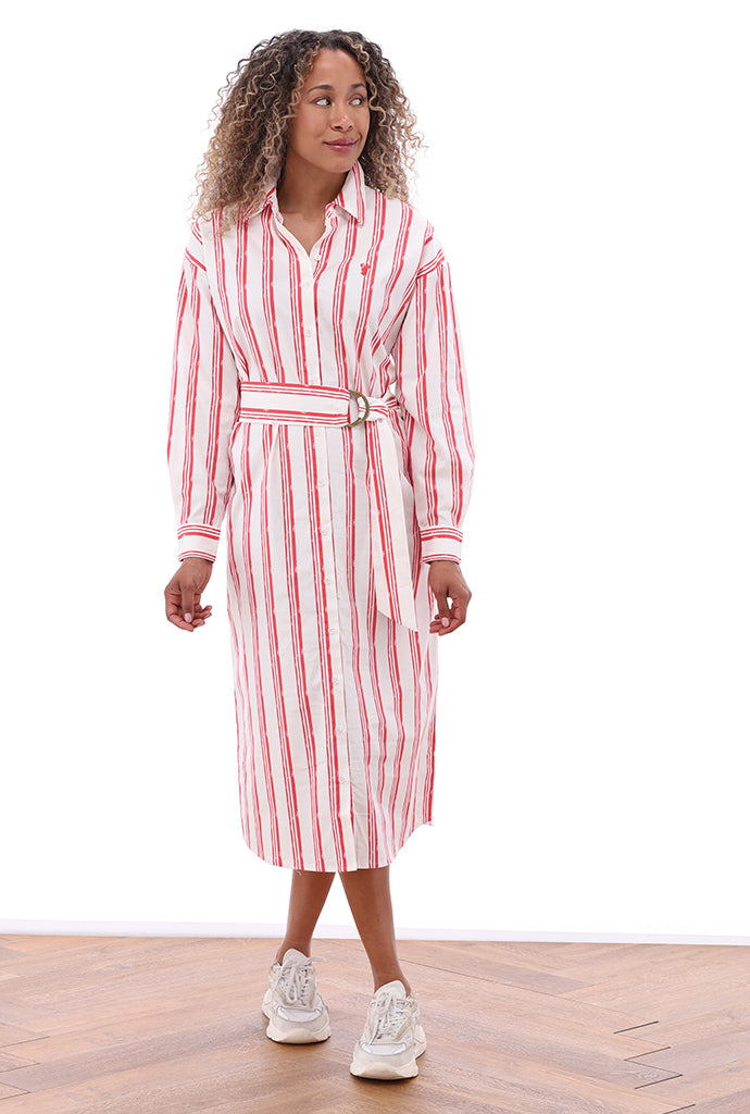 You're my lobster - Maxi jurk met strepen & kreeft (C701L)