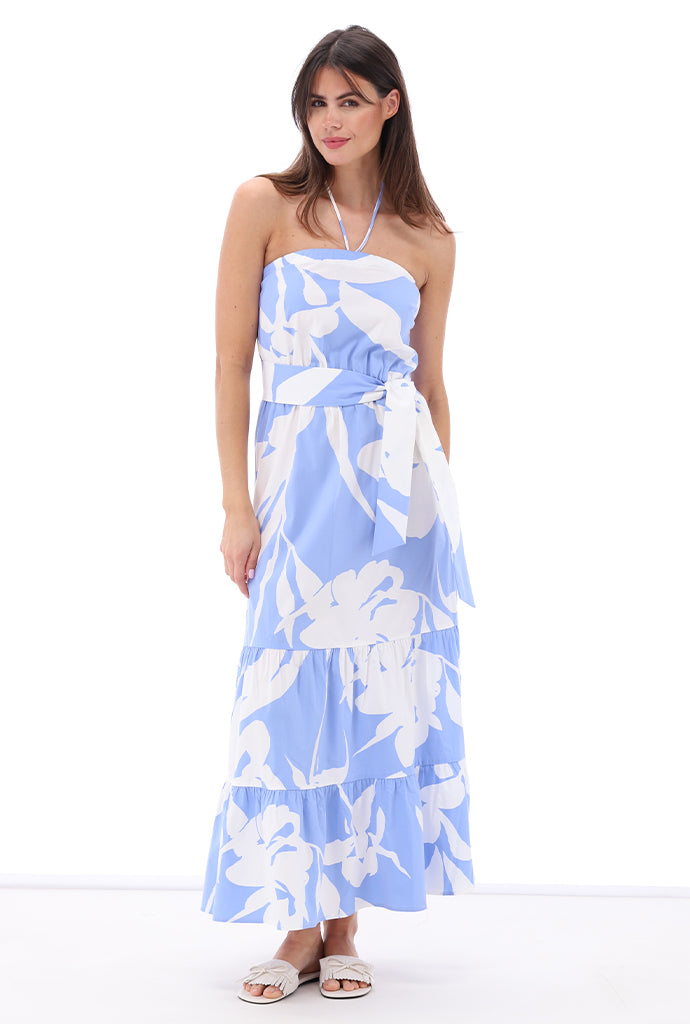 You're my lobster - Bandeau jurk met design en stoffen riem (C715L)