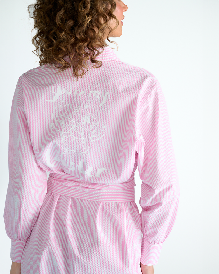 You're my lobster - Maxi jurk in seersucker (C764L)