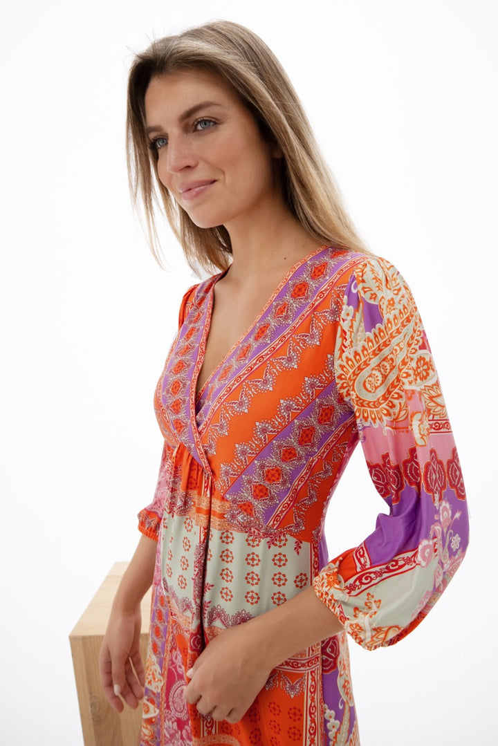 K-design - Mini crossover dress met print (Y255) - What Els!