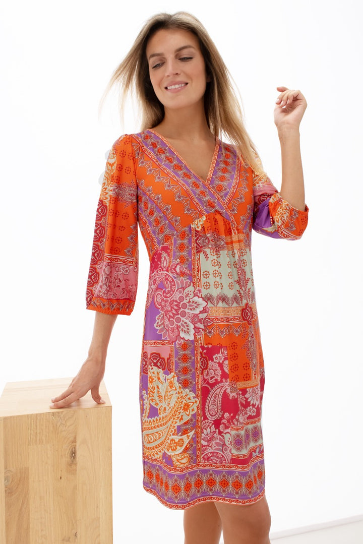K-design - Mini crossover dress met print (Y255) - What Els!