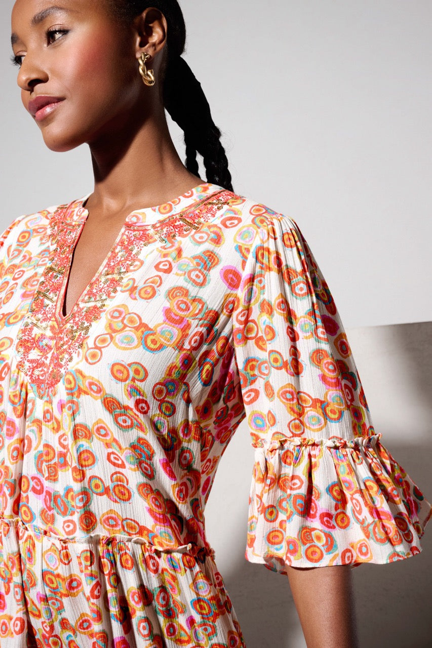 K-design - Mini dress boho en volant (Y703) - What Els!