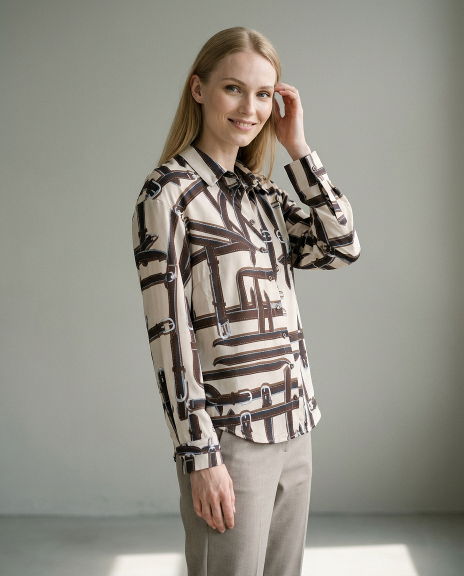 K-design — Blouse met print studio P146